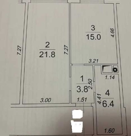 1 кім.квар.ЖК 49 Перлина.5й поверх.Стан від забудовника.47м2. - фото 1