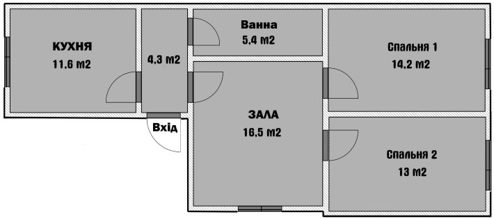 Продається 3-х кімнатна - фото 1
