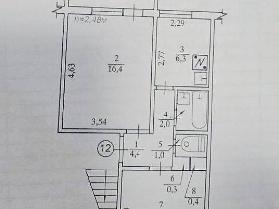 Квартира 2 кімнатна Вараш