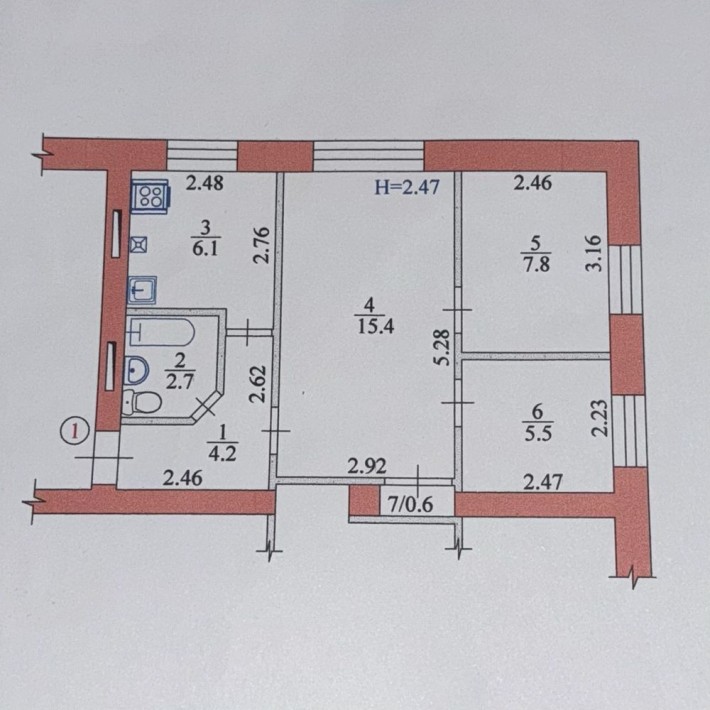 3-кімнатна квартира - фото 1