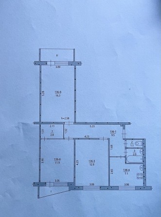 Продам трёхкомнатную квартиру - фото 1