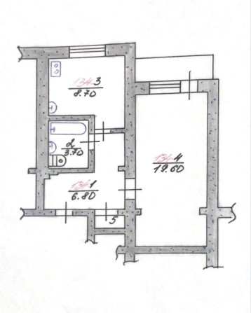 Продаж 1-кімнатної квартири, 38,9 м², м. Златопіль - фото 1