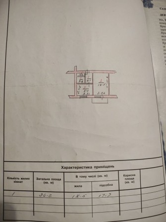 Однокімнатна квартира - фото 1