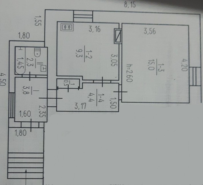 Продам 1к квартиру 35м2 в центрі м.Тальне. - фото 1