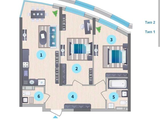 Продаж 2 кімнатної видової квартири Киев