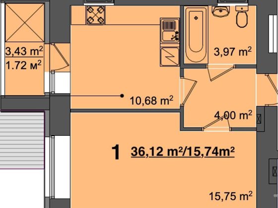 Затишна 1-кімн квартира в ЖК"СВІТАНОК". Акредитовано під єОселя Бориспіль
