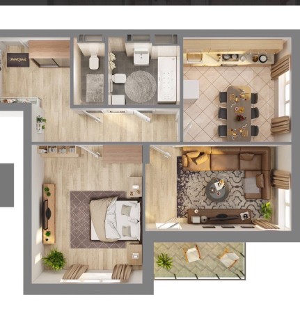 Квартира Крона парк-ПЕРЕУСТУПКА!!! - фото 1