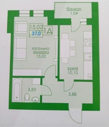 Продаж квартири в центрі Бучі! Газове опалення! Мінімальне оформлення! - фото 1