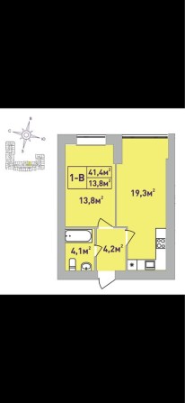 Однокімнатна квартира з виходом у двір - фото 1