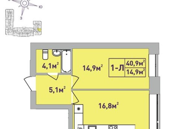 Однокімнатна квартира під інвистицію Ірпінь