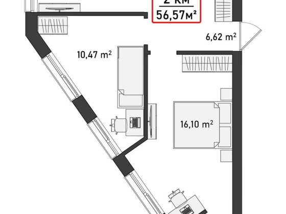 Квартира 56,57 м2 у новому ЖК Акварелі на Пасічній за акційною ціною! Івано-Франківськ