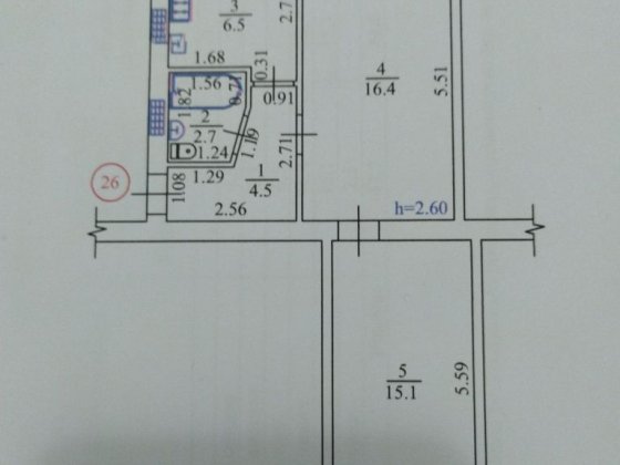 Двухкомнатная в центре Кременчук