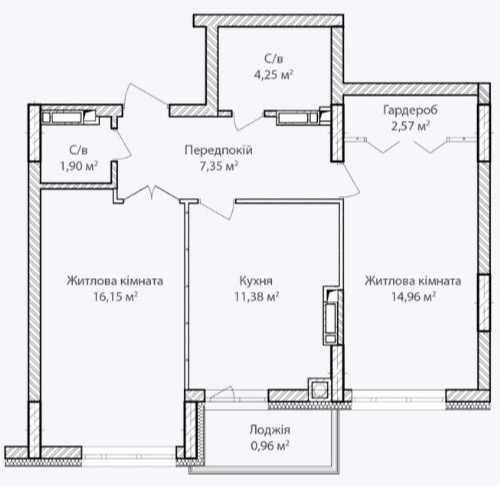 Синергія Сіті 54.25м2  Вигідні умови! - фото 1