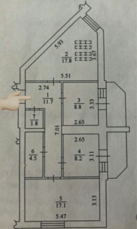 Трикімнатна в розвиненому районі - фото 1