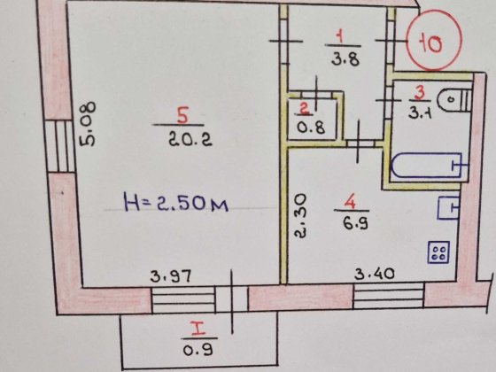 Продам 1-комн квартиру на КРЕСЕ Кривой Рог