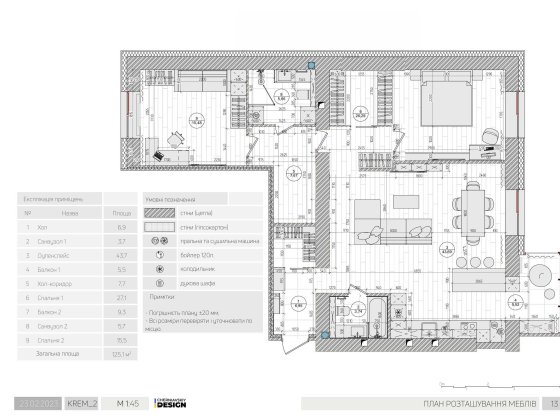 Трикімнатна квартира (новобудова) 108,7 м2 Кременчук