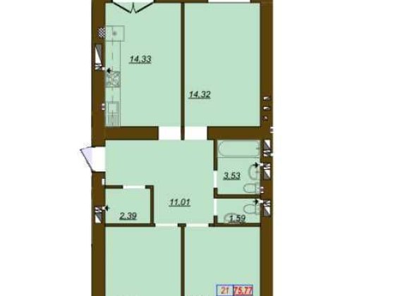 3-кімнатна квартира по вигідній ціні ! 13-15 хв до Києва! Ирпень