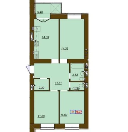 3-кімнатна квартира по вигідній ціні ! 13-15 хв до Києва! - фото 1