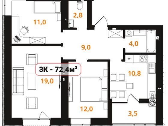 ТРИкімнатна квартира від надійного Забудовника Ивано-Франковск