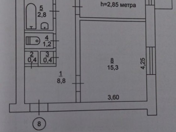 2-кімнатна «сталінка», Центрально- міський район, Карачуни Кривий Ріг