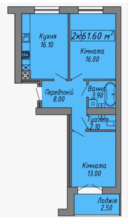 2-кім. квартира у цегляному будинку на індивід. опаленні - фото 1