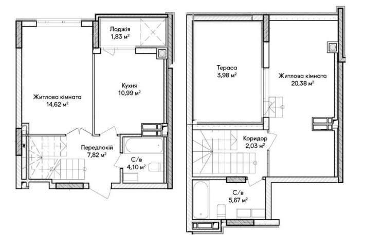 Двоповерхова квартира з власною терасою | ЖК Синергія Сіті - фото 1
