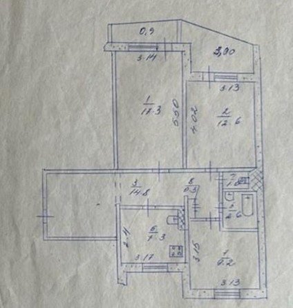 Продаж 2/3 частини квартири м-н Сонячний в 3к квартирі - фото 1