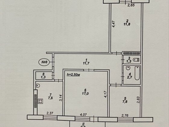 Продам 3-х кімнатну квартиру на м-ні Даманский Кривий Ріг