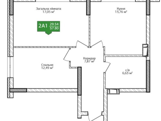 Остання квартира за акційною ціною можна в розтермінування.ПВ 27000$ Ирпень