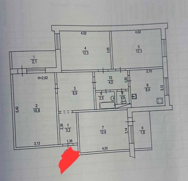 Продам 4х кімнатну квартиру/ Бульвар Вечірній - фото 1