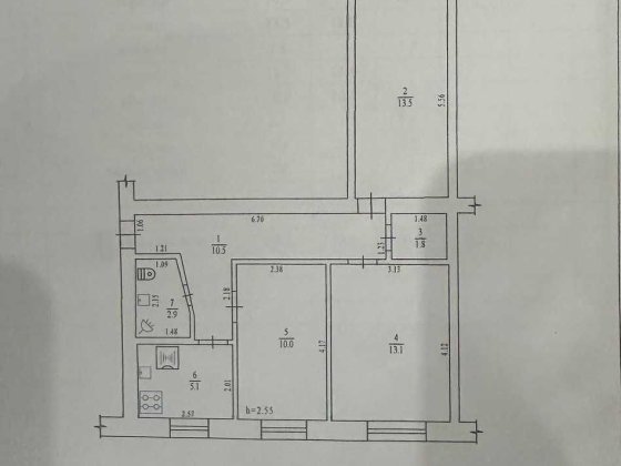 Трикімнатна квартира, Індивідуальне опалення. поруч з м-н "Садовий" Полтава
