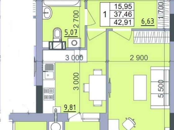 1-но кім. в Новобудові, без коміссій АН 0% Полтава