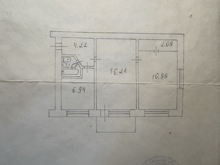2-х комнатная Инны Дерусовой (Кузнецова) 3 - фото 1