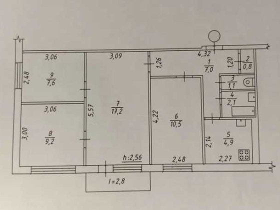 Продаж 4-кімнатної в ЦЕНТРІ (р-н 3-ї поліклініки) єВідновлення Суми