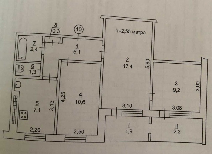 3-х кімнатна квартира ,Розвілка - фото 1