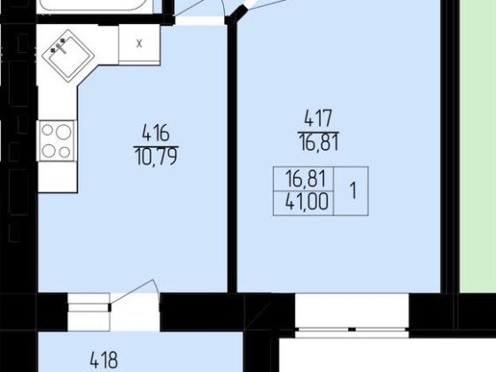 Однокімнатна квартира в новобудові Ровно