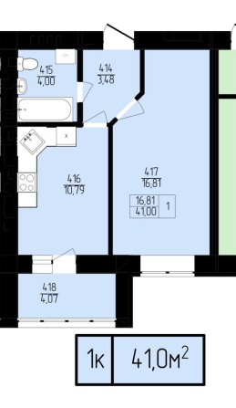 Однокімнатна квартира в новобудові - фото 1