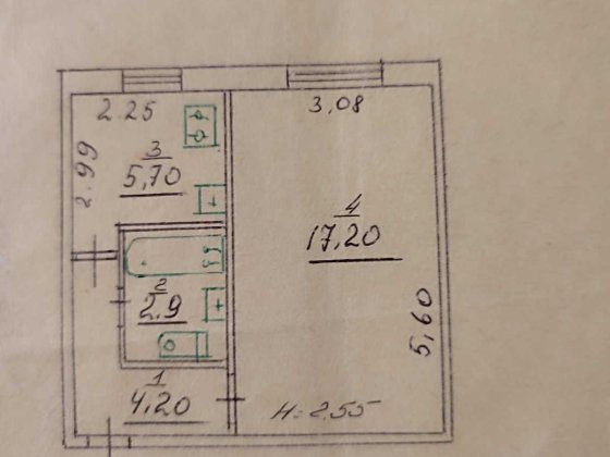Продаж 1 кім. квартира  вул. Сергія Колачевського Кривой Рог