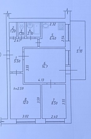 3к кв на пр Шевченко - фото 1