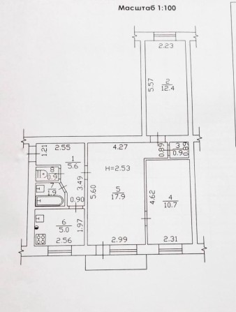 Центр, вул Соборності, 3-кім! - фото 1