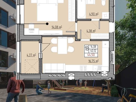 1-кімнатна квартира в Червоних горах. Індивідуальне газове опалення Рівне