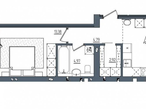 Однокімнатна квартира без комісії Ровно
