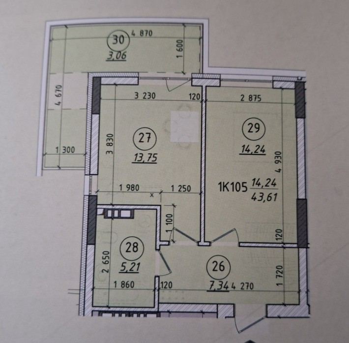 Продам 1 кім на 4 пов в новобудові - фото 1