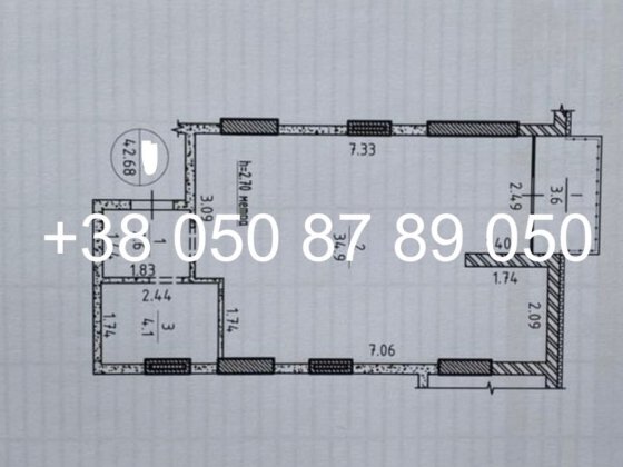 Квартира ЖК Айсберг 2 - 43кв.м Сумы