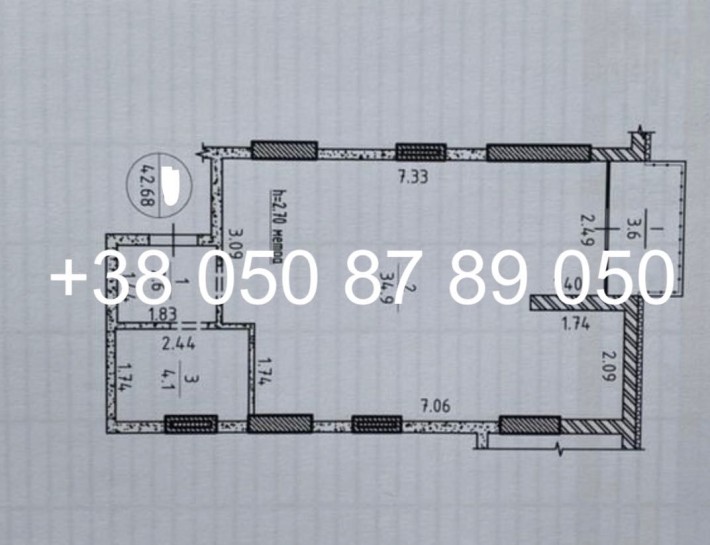 Квартира ЖК Айсберг 2 - 43кв.м - фото 1