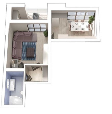 ЖК ICEBERG II Новострой 47 мкв - фото 1