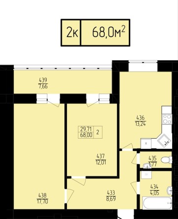 Двокімнатга квартира з розтермінуванням - фото 1