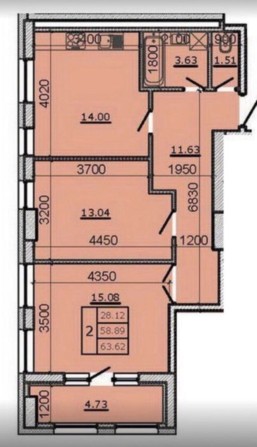 Продаж 2 кімнатної квартири/64 м.кв./ р-н Центр - фото 1