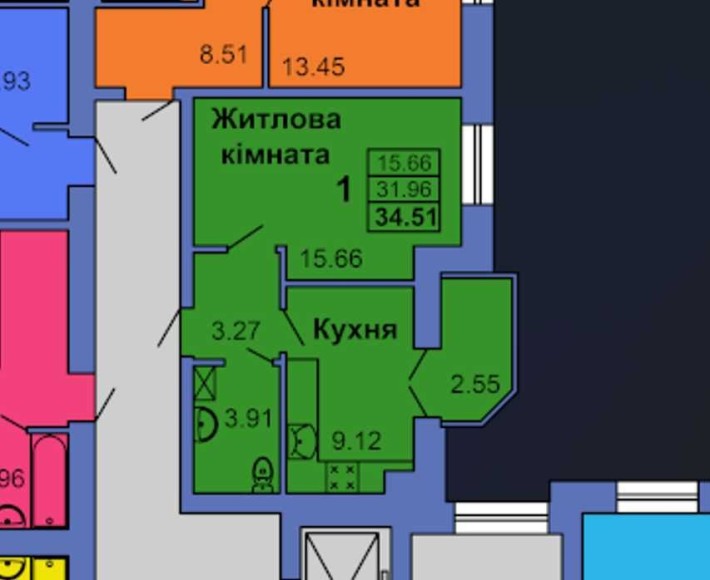 ‼️Сади-1‼️ 1 кк в новобудові, середній поверх, ціна нижче забудовника - фото 1
