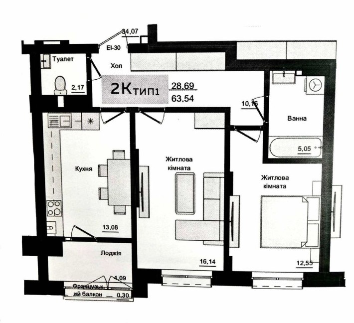 Продам 2-кімн Новобуд Рівненська - фото 1